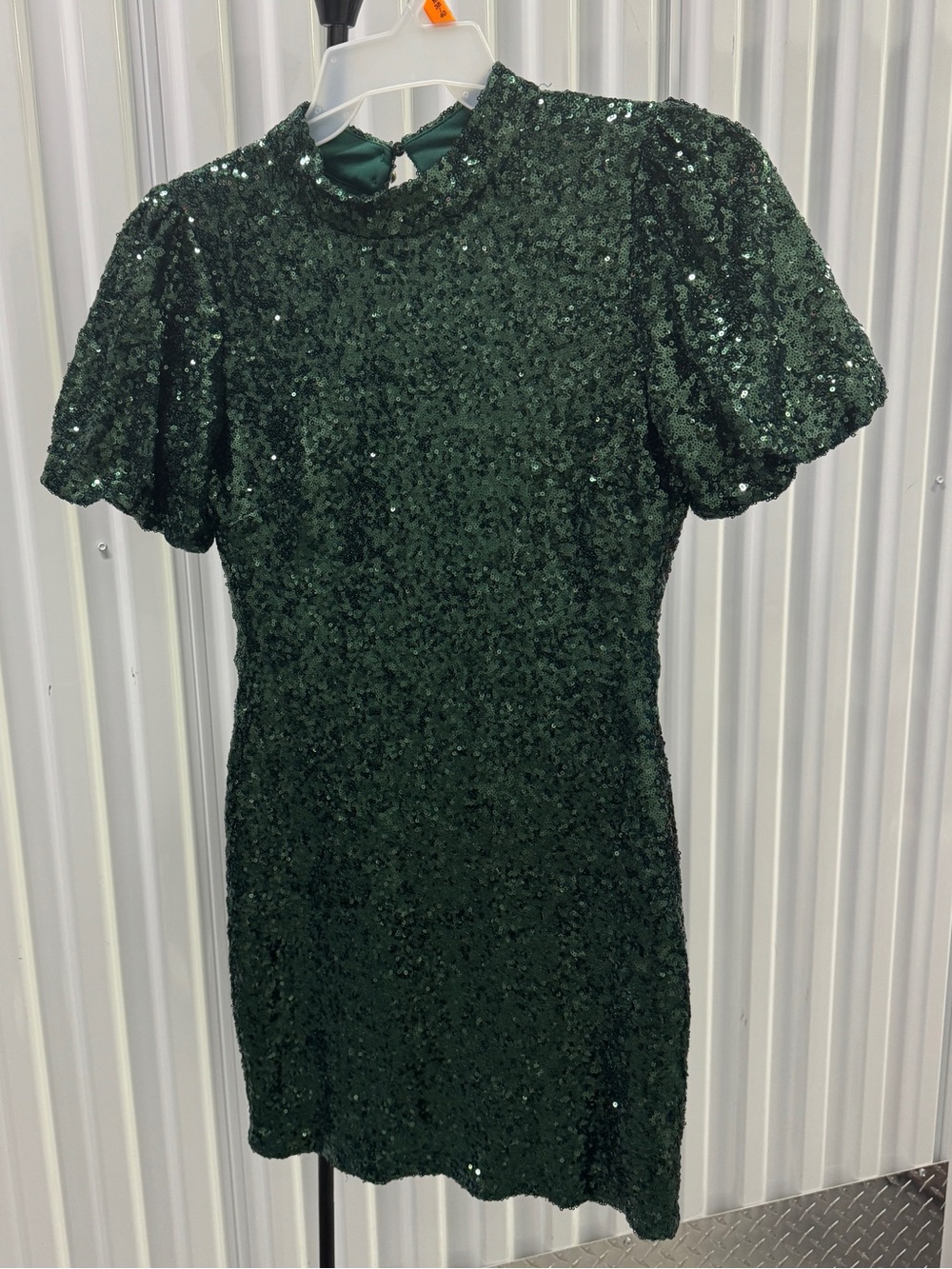 Nordstrom Emerald Green Sequin Mini Dress